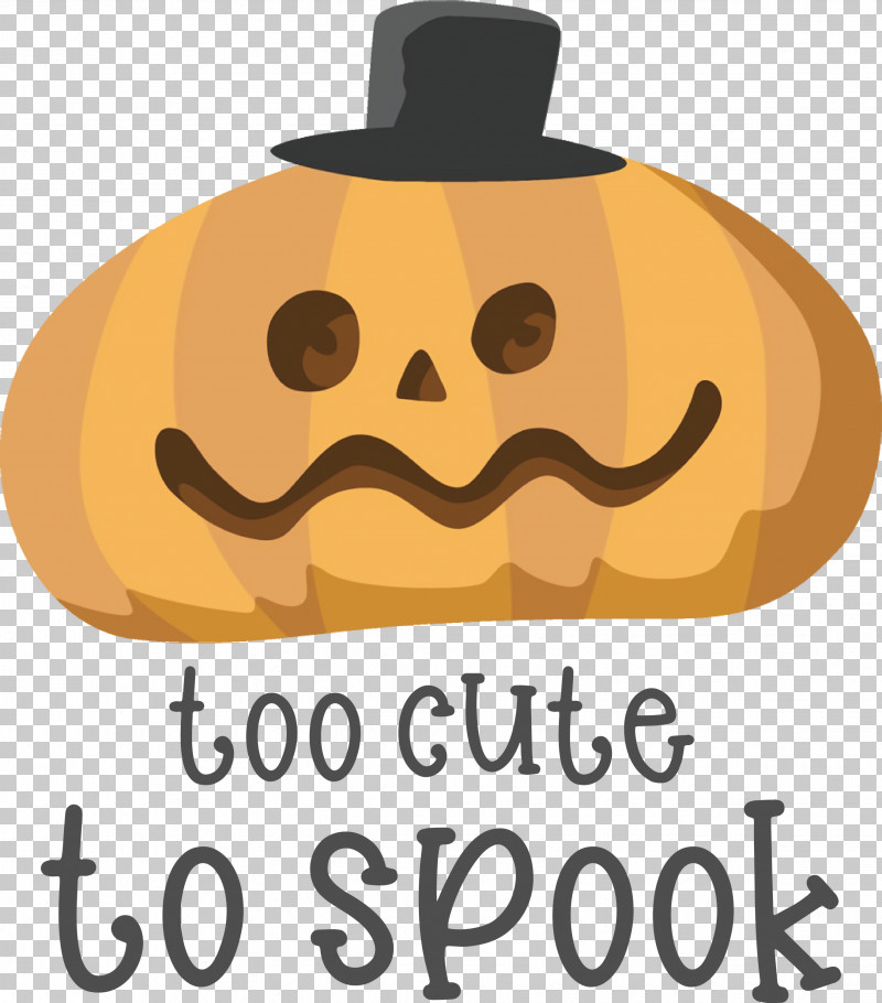 Halloween Too Cute To Spook Spook PNG, Clipart, Halloween, Happiness, Meter, Pumpkin, Smiley Free PNG Download