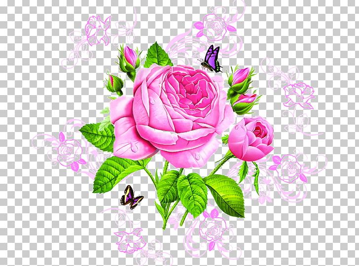 Garden Roses Butterfly Pink PNG, Clipart, Art, Butterflies And Moths, Butterfly, Color, Cut Flowers Free PNG Download