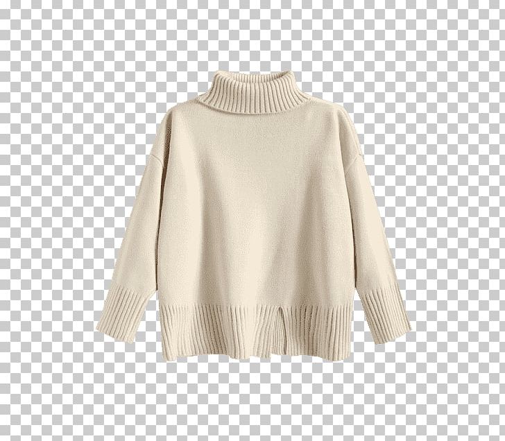 Polo Neck Sleeve Robe Sweater White PNG, Clipart, Beige, Blouse, Cardigan, Clothing, Collar Free PNG Download