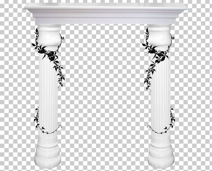 Column Table Statue PNG, Clipart, Art Nouveau, Black And White, Column, Flower, Furniture Free PNG Download