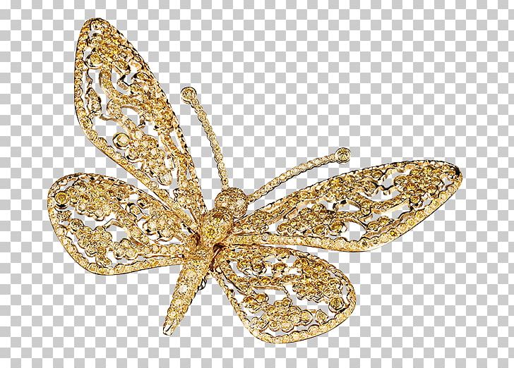 Butterfly Jewellery Gold Brooch Diamond PNG, Clipart, Body Jewelry, Brooch, Butterflies And Moths, Butterfly, Clothing Accessories Free PNG Download