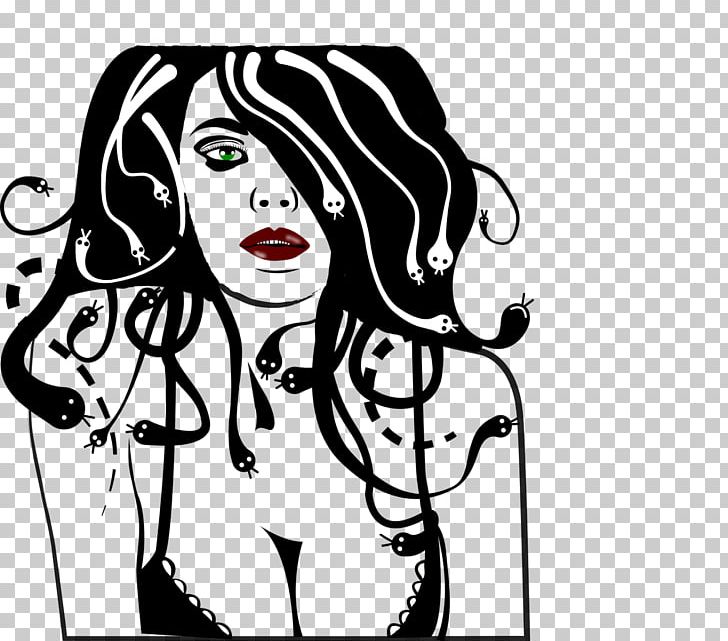 Medusa Poseidon Gorgon Woman PNG, Clipart, Artwork, Batik, Beauty, Black, Black And White Free PNG Download