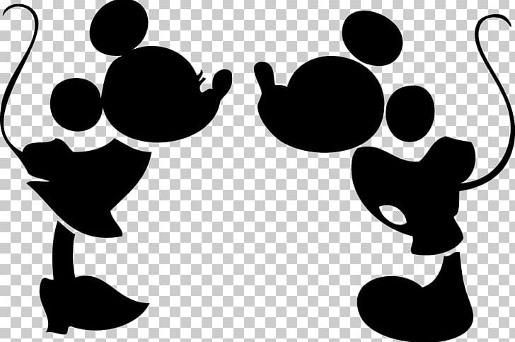 Minnie Mouse Mickey Mouse Silhouette Kiss Png Clipart
