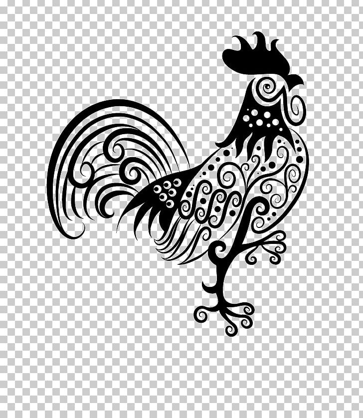 Drawing Rooster Line Art PNG, Clipart, Animals, Art, Beak, Bird, Black And White Free PNG Download