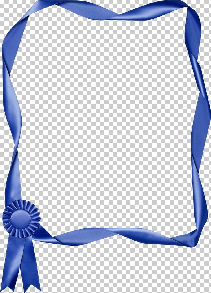 Blue Ribbon PNG, Clipart, Blue, Border, Border Frame, Cobalt Blue, Colored Free PNG Download