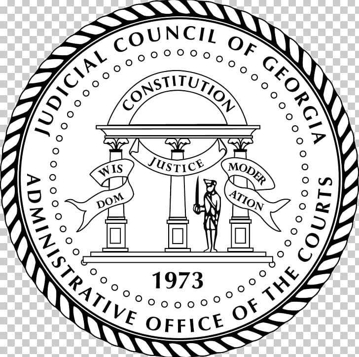 Georgia Court Judiciary Judge Judicial Council Of California PNG, Clipart, Area, Black And White, Circle, Council, Court Free PNG Download
