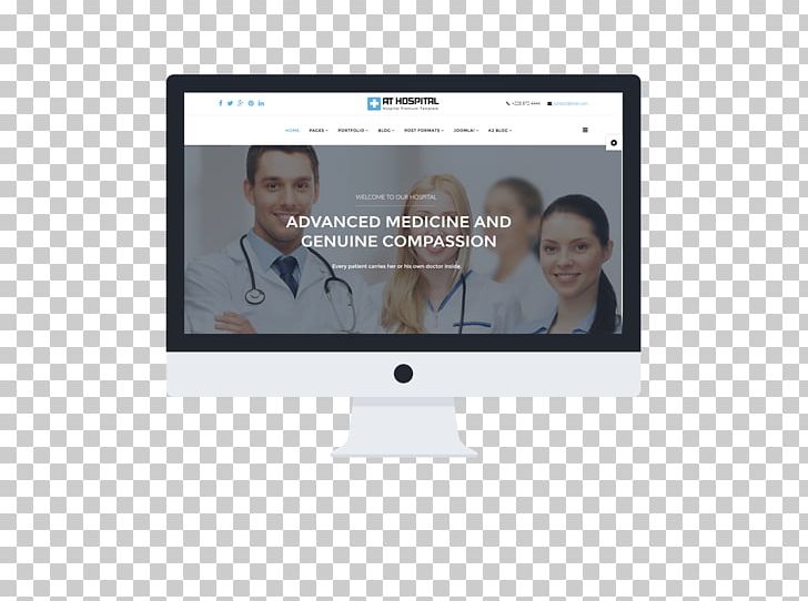 Responsive Web Design Template Joomla Medicine Hospital PNG, Clipart, Bootstrap, Brand, Computer Icons, Computer Monitor, Display Advertising Free PNG Download