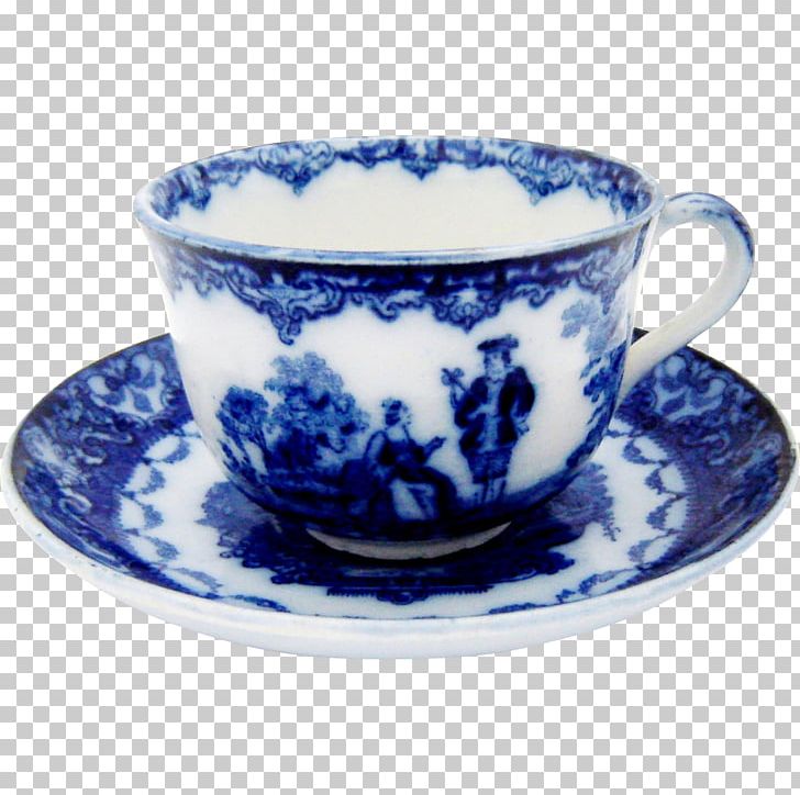 Saucer Tableware Porcelain Coffee Cup Flow Blue PNG, Clipart, Blue, Blue And White Porcelain, Cobalt Blue, Coffee Cup, Cup Free PNG Download