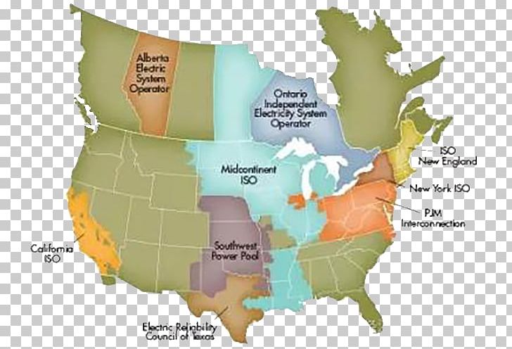 United States Regional Transmission Organization Midcontinent Independent System Operator Electricity California Independent System Operator PNG, Clipart, Canada, Electricity, English, Flat, Map Free PNG Download