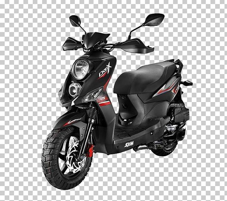 Scooter SYM Motors Motorcycle Electric Vehicle Sym Uk PNG, Clipart, Air Blade 125cc, Aircooled Engine, Automotive Exterior, Automotive Wheel System, Black Free PNG Download