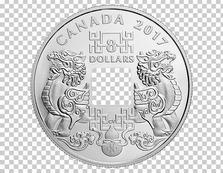 Silver Coin Silver Coin Good Luck Charm Royal Canadian Mint PNG, Clipart, Black And White, Cash, Charm Bracelet, Circle, Coin Free PNG Download