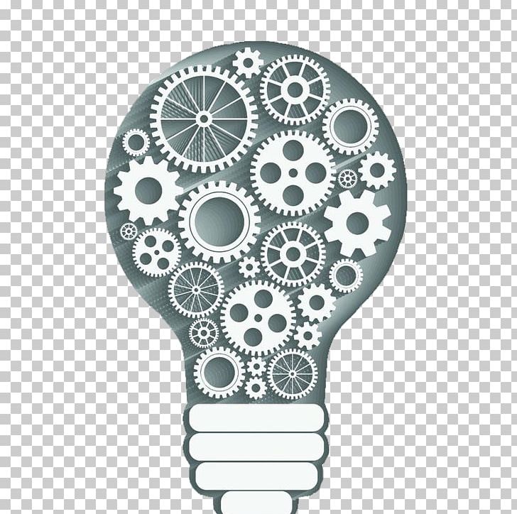 Incandescent Light Bulb Gear Euclidean PNG, Clipart, Black And White, Black Gear, Circle, Decorative Elements, Design Element Free PNG Download