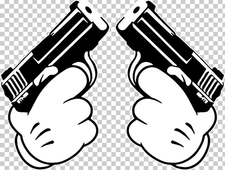Handgun T-shirt Firearm Pistol Clip PNG, Clipart, Black, Black And White, Cartoon, Clip, Decal Free PNG Download