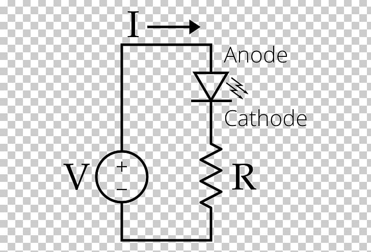 Light-emitting Diode LED Circuit Circuit Diagram Wiring Diagram PNG, Clipart, Angle, Area, Black, Black And White, Diagram Free PNG Download