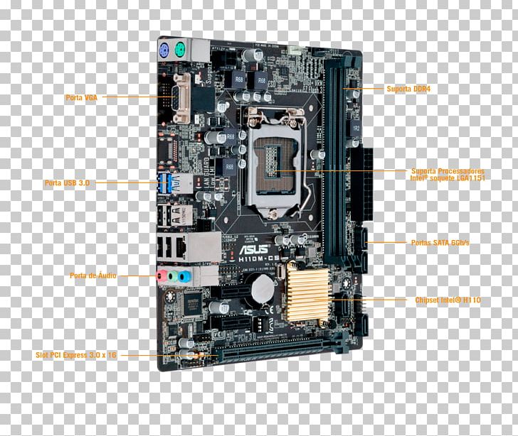 Intel DDR4 SDRAM MicroATX LGA 1151 Motherboard PNG, Clipart, Asus, Atx, Central Processing Unit, Computer Component, Computer Hardware Free PNG Download