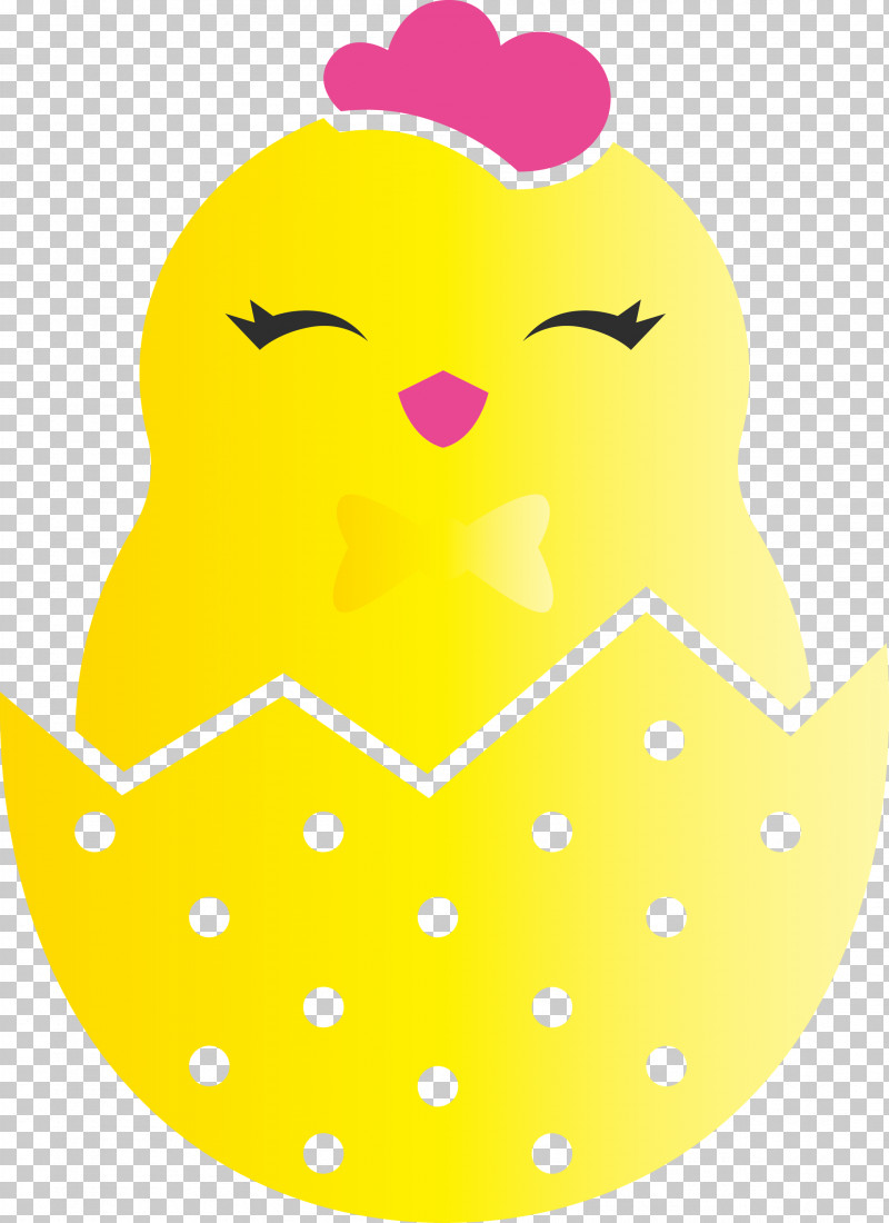 Chick In Eggshell Easter Day Adorable Chick PNG, Clipart, Adorable Chick, Chick In Eggshell, Easter Day, Polka Dot, Smile Free PNG Download