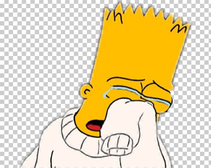 Bart Simpson Sadness Crying PNG, Clipart, Area, Art, Artwork, Bart Simpson, Beak Free PNG Download