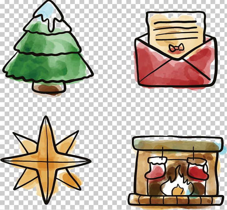 Christmas Tree Envelope Watercolor Painting PNG, Clipart, Christmas Card, Christmas Decoration, Christmas Elements, Christmas Frame, Christmas Lights Free PNG Download