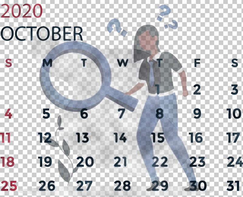 October 2020 Calendar October 2020 Printable Calendar PNG, Clipart, Clothing, Costume, Fashion, Logo, October 2020 Calendar Free PNG Download