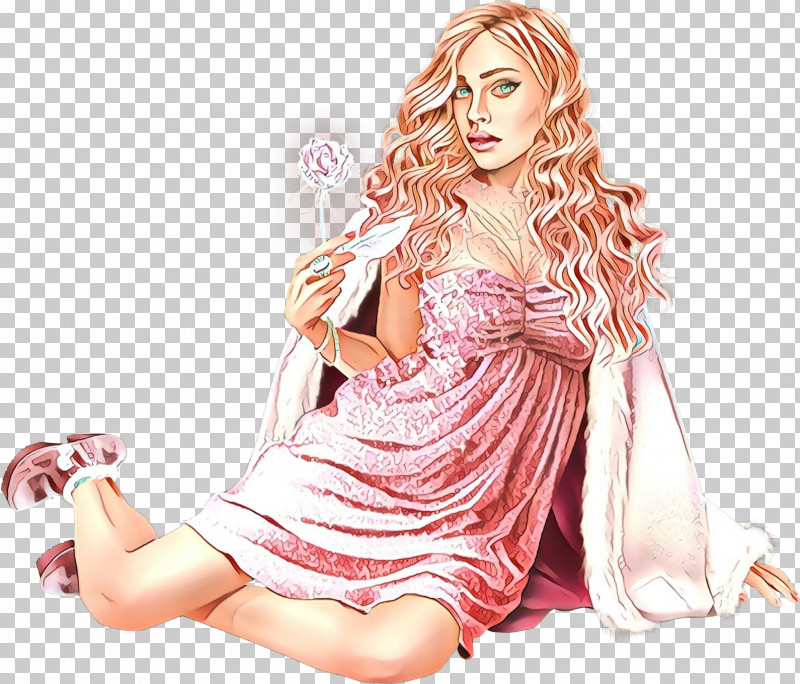 Clothing Pink Dress Blond Footwear PNG, Clipart, Blond, Clothing, Dress, Fashion Model, Footwear Free PNG Download