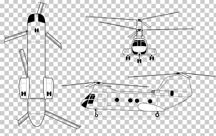 Helicopter Rotor Boeing Vertol CH-46 Sea Knight Boeing CH-47 Chinook Sikorsky H-34 PNG, Clipart, Aerospace Engineering, Aircraft, Angle, Attack Helicopter, Black And White Free PNG Download