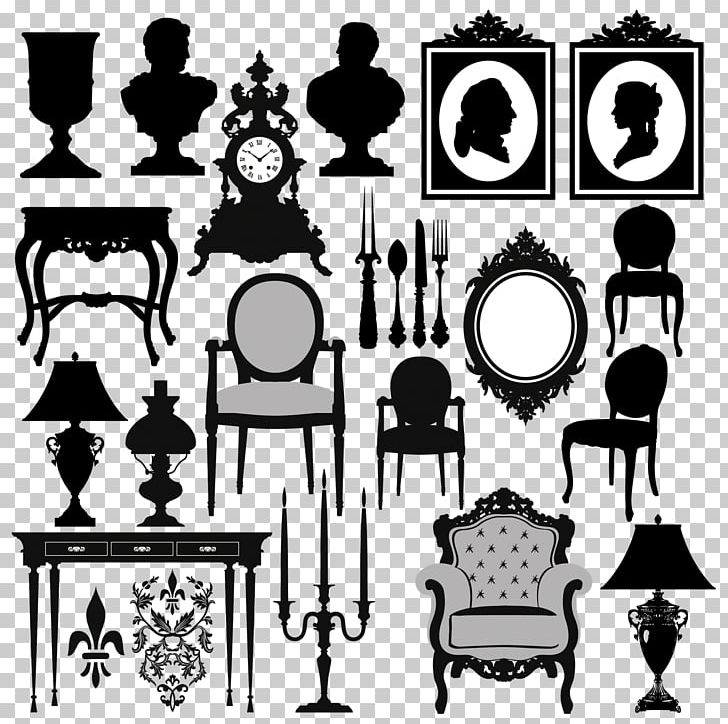 Antique Furniture PNG, Clipart, Antique, Antique Furniture, Black, Black And White, Chair Free PNG Download