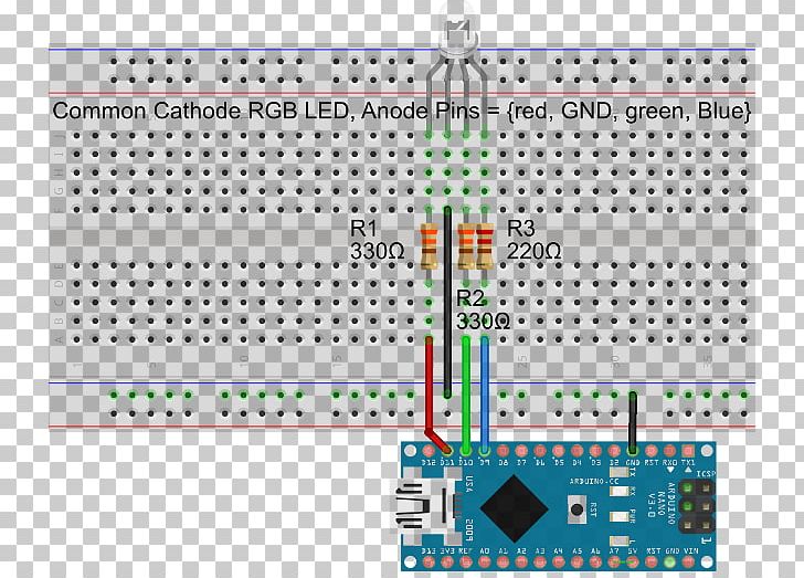 Arduino Light-emitting Diode Wiring Diagram Electronic Circuit RGB ...