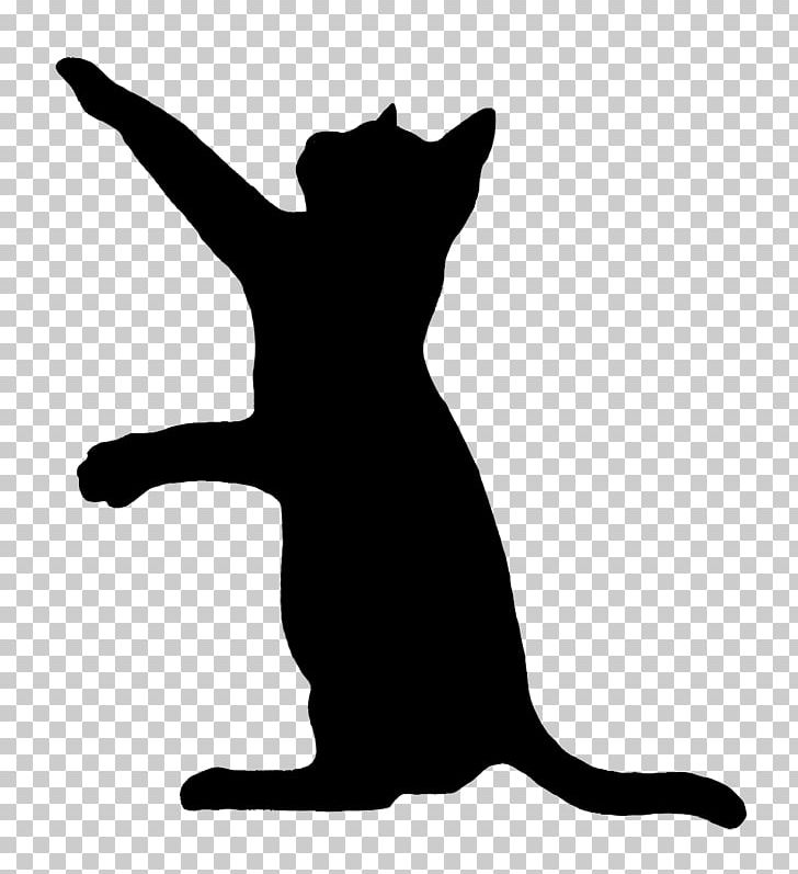 Black Cat Kitten Silhouette PNG, Clipart, Animals, Art, Black, Black And White, Black Cat Free PNG Download