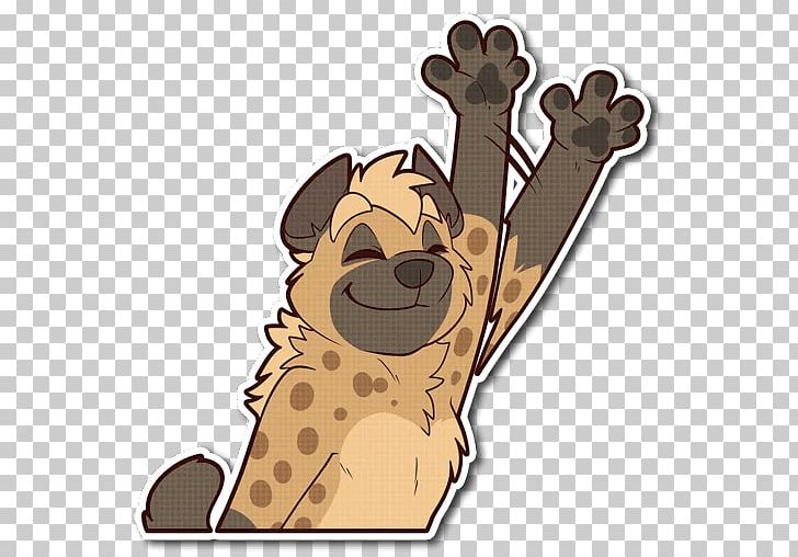 Dog Telegram Sticker Spotted Hyena PNG, Clipart, Animals, Bear, Big Cat, Big Cats, Carnivoran Free PNG Download