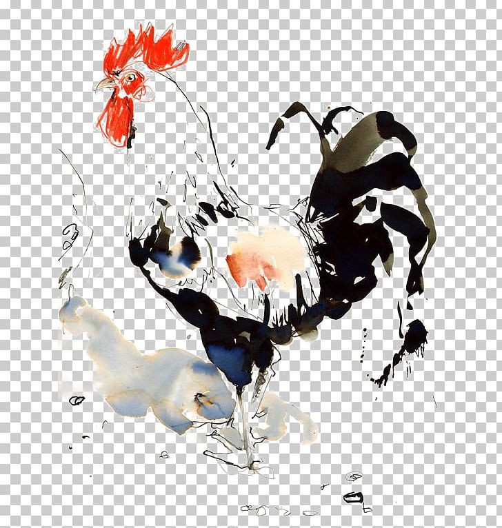 Chicken Rooster Bird Watercolor Painting PNG, Clipart, Animals, Art, Artist, Artist Trading Cards, Badminton Shuttle Cock Free PNG Download