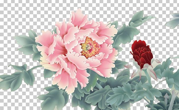 Mural Wall Painting Moutan Peony PNG, Clipart, Artificial Flower, Dahlia, Decorative, Drawing Room, Flower Free PNG Download