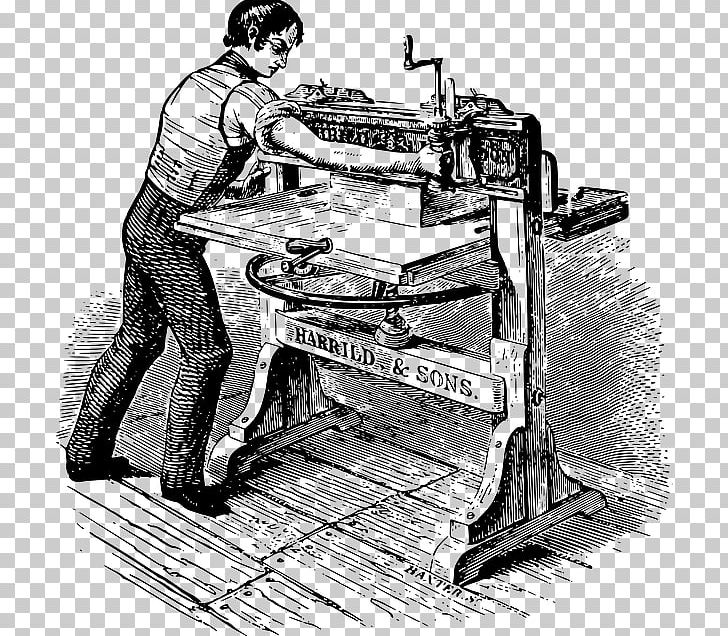 Printing Press Newspaper Publishing PNG, Clipart, Black And White, Book, Business, Company, Drawing Free PNG Download