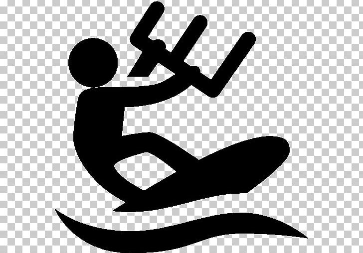 Kitesurfing Computer Icons PNG, Clipart, Artwork, Black And White, Computer Icons, Download, Finger Free PNG Download