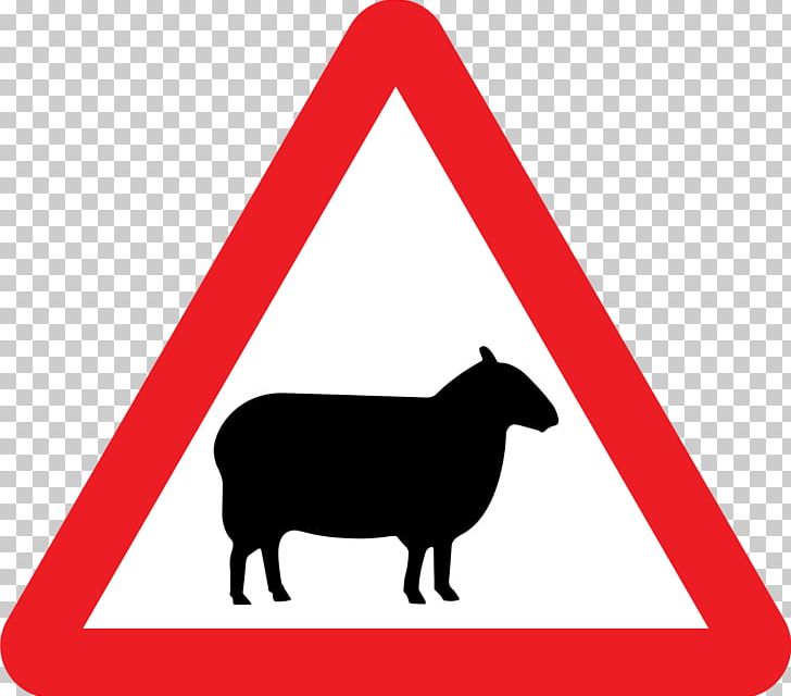 Cattle Traffic Sign Road Warning Sign Sheep PNG, Clipart, Agriculture, Area, Black And White, Cattle, Cattle Like Mammal Free PNG Download