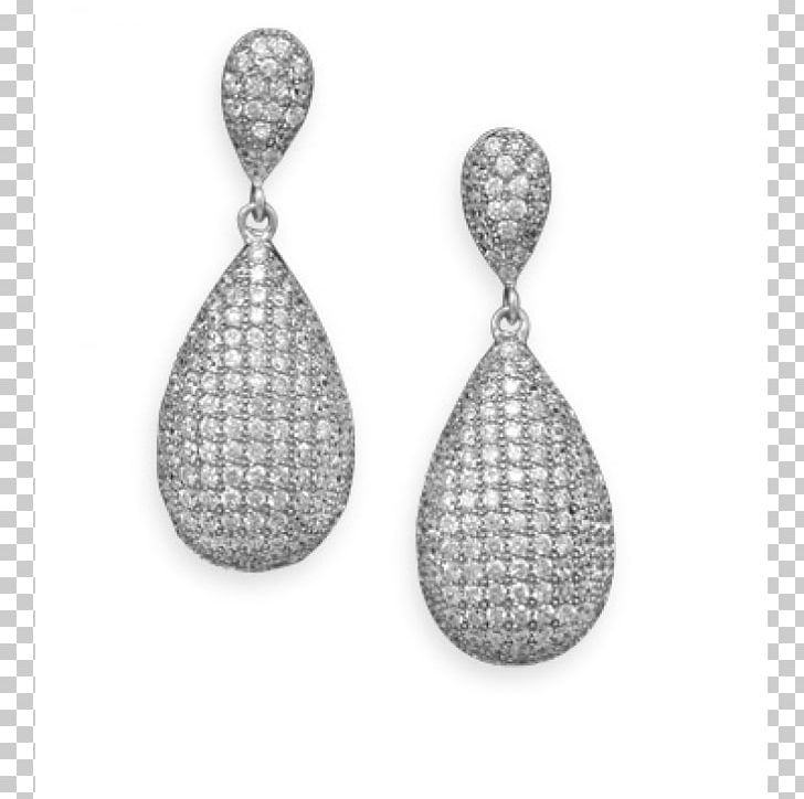 Earring Rhodium Sterling Silver Plating PNG, Clipart, Charms Pendants, Com, Cubic Zirconia, Diamond, Earring Free PNG Download