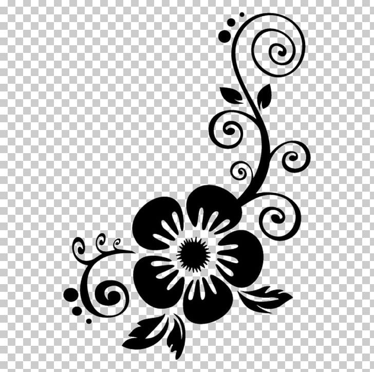 Floral Design Sticker Jewellery Chain Stencil PNG, Clipart, Art, Artwork, Black, Black And White, Chain Free PNG Download