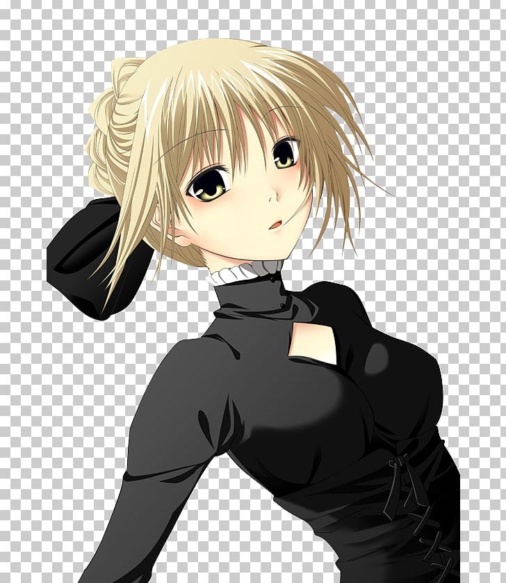 Fate/stay Night Saber Anime Type-Moon PNG, Clipart, Anime, Art, Black, Black Hair, Brown Hair Free PNG Download