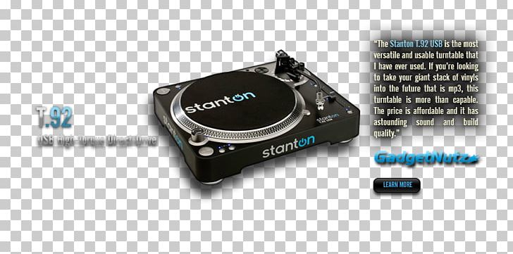 Stanton Magnetics Stanton T.92 USB Audio Disc Jockey Direct-drive Turntable PNG, Clipart, Audio, Cartridge, Directdrive Turntable, Disc Jockey, Electronics Free PNG Download