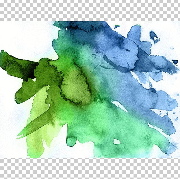 Watercolor Painting Pastel Paper Work Of Art PNG, Clipart, Art, Blue, Canvas, Green, Leaf Free PNG Download