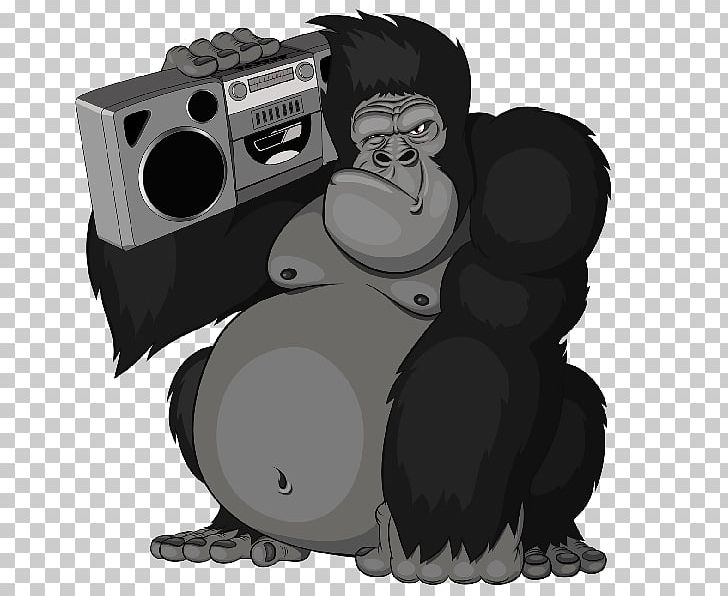Gorilla Ape Orangutan PNG, Clipart, Animals, Ape, Bear, Black, Cartoon Free PNG Download