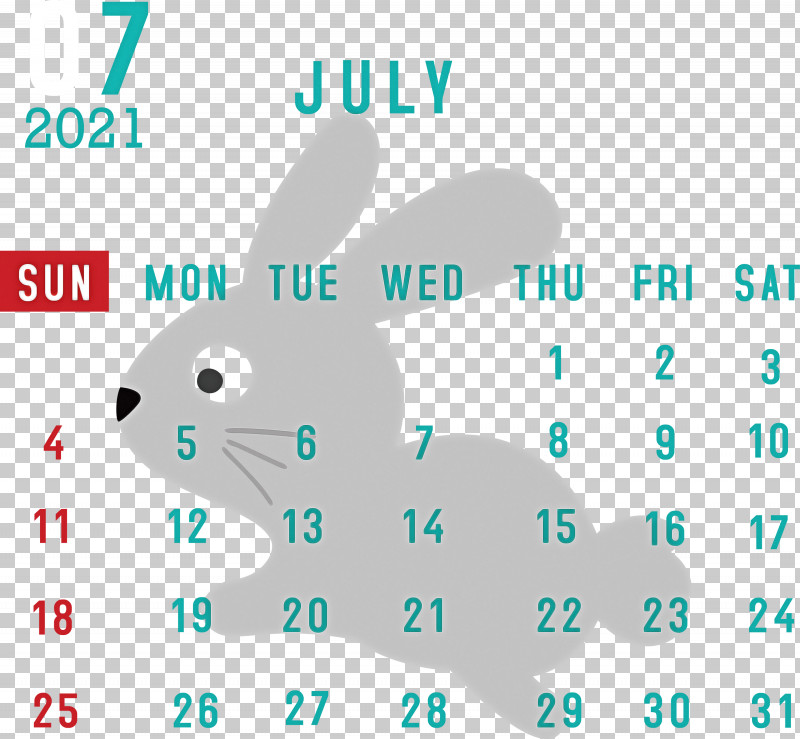 July 2021 Calendar July Calendar 2021 Calendar PNG, Clipart, 2021 Calendar, Cartoon, Diagram, Hare, July Calendar Free PNG Download