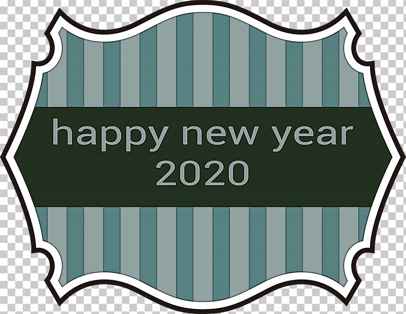 Happy New Year 2020 New Years 2020 2020 PNG, Clipart, 2020, Green, Happy New Year 2020, Label, Line Free PNG Download