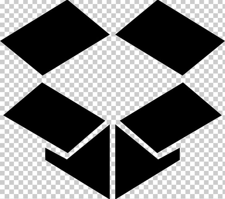 Dropbox Computer Icons File Sharing Cloud Storage PNG, Clipart, Angle, Area, Black, Black And White, Box Free PNG Download