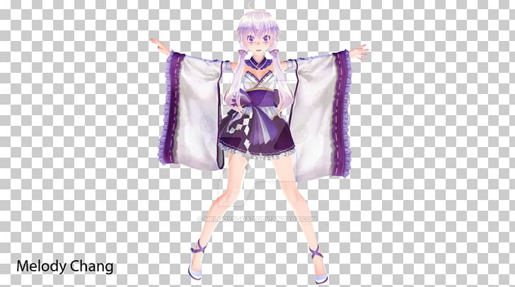 Kimono Costume Clothing Yuzuki Yukari MikuMikuDance PNG, Clipart, Art, Character, Cheongsam, Cherry Blossom, Clothing Free PNG Download