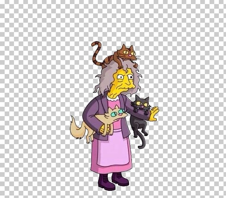 Eleanor Abernathy The Simpsons: Tapped Out The Cat Lady Marge Simpson PNG, Clipart, Animals, Art, Bart Simpson, Cartoon, Cat Free PNG Download