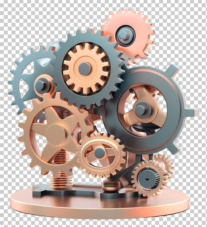 Cogset - Metal Gear Mechanism Illustration PNG