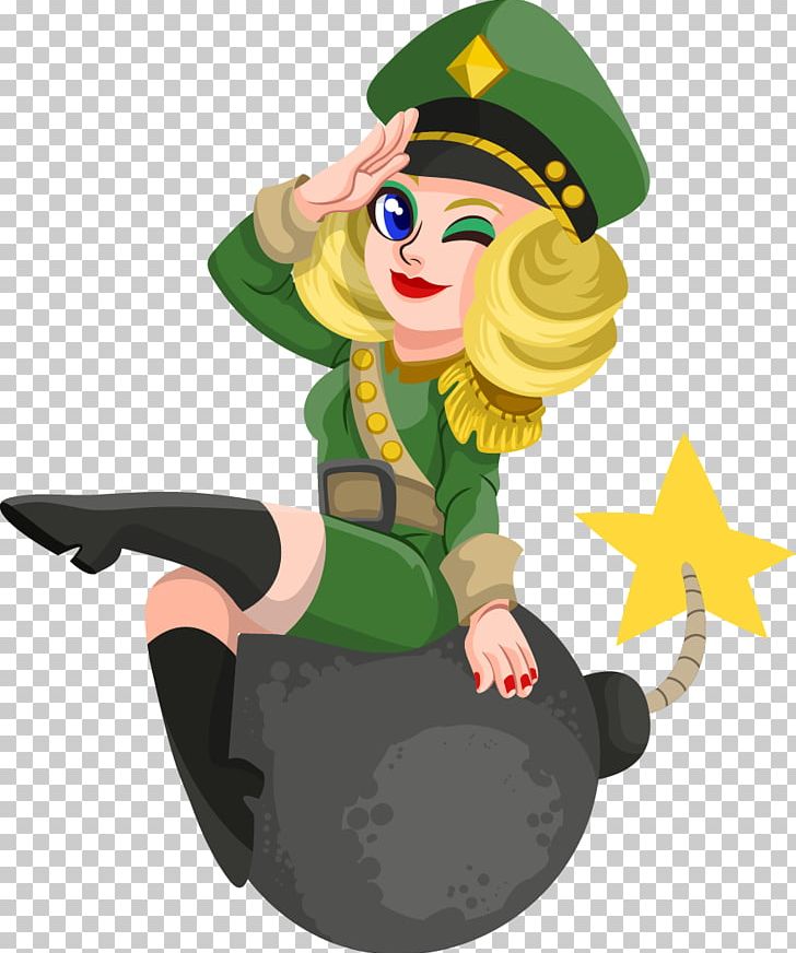 female soldier salute clipart