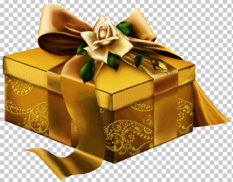 Present Box Gift Wrapping Yellow Ribbon PNG, Clipart, Box, Gift Wrapping, Gold, Metal, Packaging And Labeling Free PNG Download