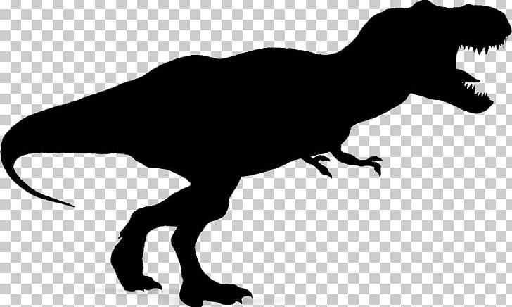 Tyrannosaurus Dinosaur Silhouette PNG, Clipart, Beak, Black And White, Clip Art, Dinosaur, Drawing Free PNG Download