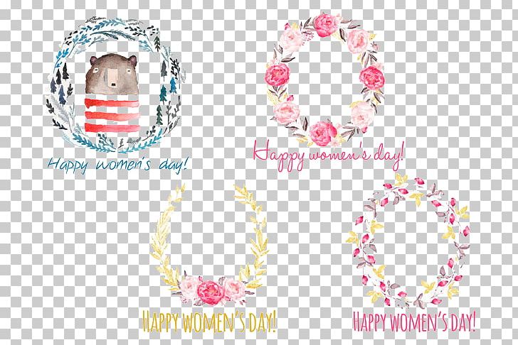 International Womens Day Graphic Design Wreath Woman PNG, Clipart, Color, Hand, Happy Birthday Vector Images, Happy New Year, Holidays Free PNG Download